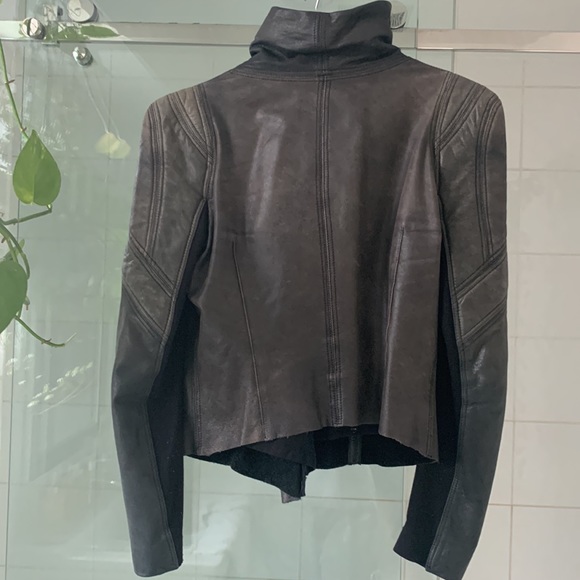 BCBGMaxazria vintage leather moto jacket - Picture 6 of 9